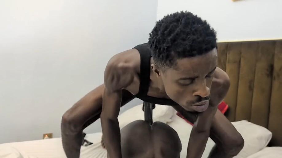 Hammering BBC In His Tight Black Asshole